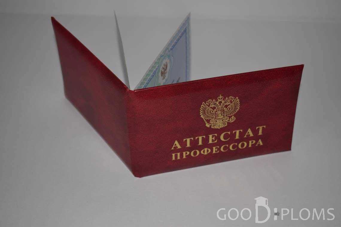 Аттестат Профессора - Обратная Сторона период выдачи 2015-2020 -  Долгопрудный