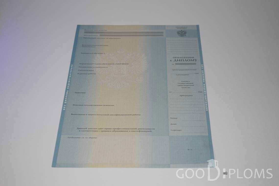 Приложение к Диплому Магистра период c 2011 по 2013 год - Долгопрудный