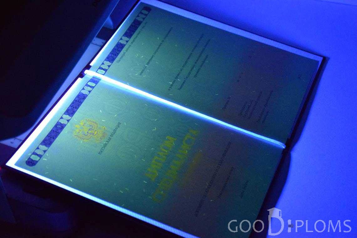 Бланк Диплома о Высшем Образовании с Отличием в Ультрафиолете - Долгопрудный